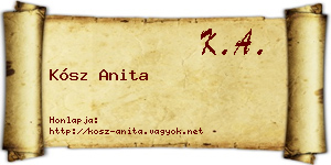 Kósz Anita névjegykártya